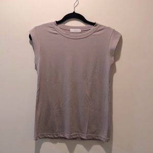 Classy mauve cap sleeve shirt